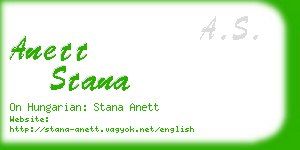 anett stana business card